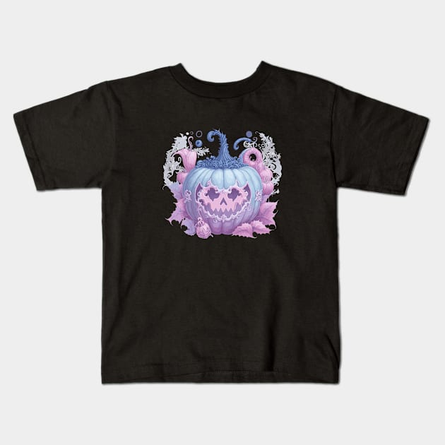 Halloween Pumpkin Kids T-Shirt by Qamse Store